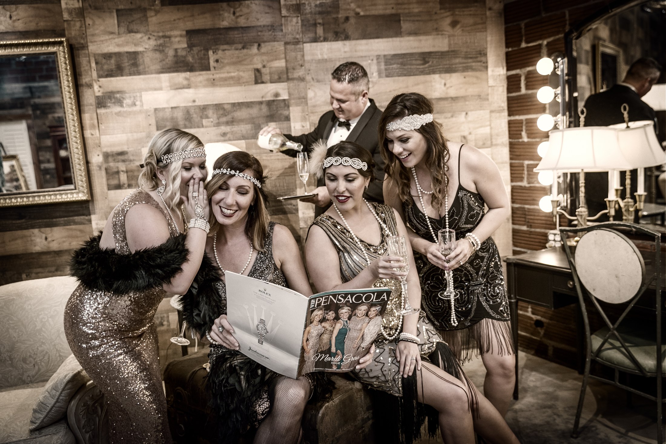 Gatsby Girls sharing a moment at a celebration